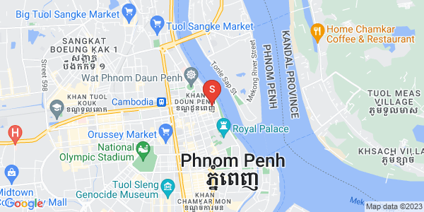 Mapa: Phsar Chas, Daun Penh, Phnom Penh