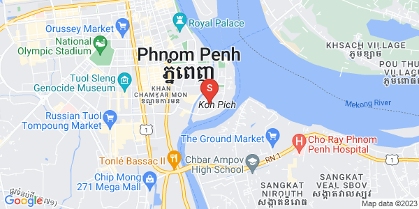 Mapa: Tonle Bassac, Chamkarmon, Phnom Penh
