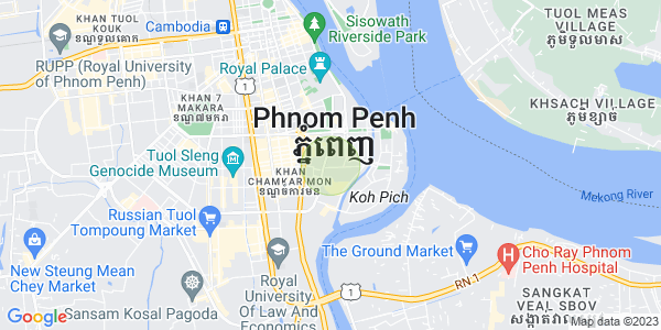 Carte de Tonle Bassac, Chamkarmon, Phnom Penh
