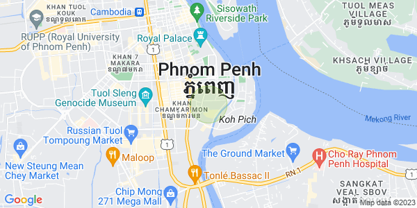 Map of Tonle Bassac, Chamkarmon, Phnom Penh