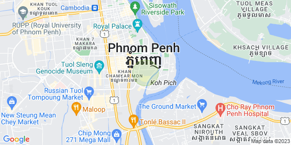 백색하구역, 짬까몬, 프놈펜 지도