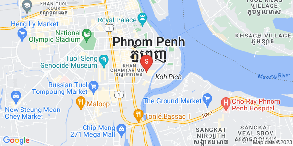 Mapa: Tonle Bassac, Chamkarmon, Phnom Penh