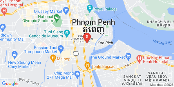 Mapa: Tonle Bassac, Chamkarmon, Phnom Penh