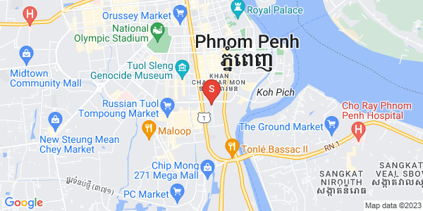 Mapa: Tonle Bassac, Chamkarmon, Phnom Penh