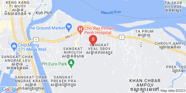 Mapa: 010, Cielę Sbov, Chbar Ampov, Phnom Penh