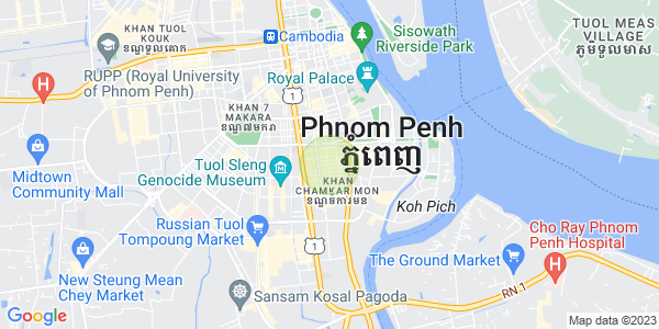 Map of BKK 1, Boeng Keng Kang, Phnom Penh
