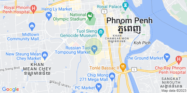 Map of BKK 3, Boeng Keng Kang, Phnom Penh