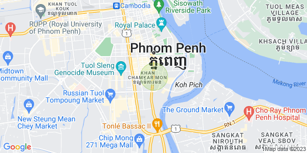 แผนที่ โตนเลบาสัก, จัมการมอน, พนมเปญ
