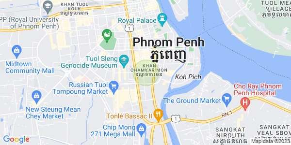 Mapa: Tonle Bassac, Chamkarmon, Phnom Penh
