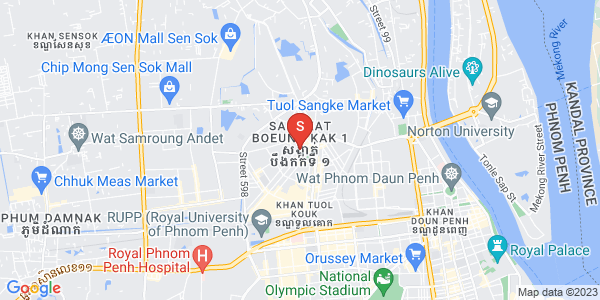 Mapa: Boeung Kak 1, Toul Kork, Phnom Penh