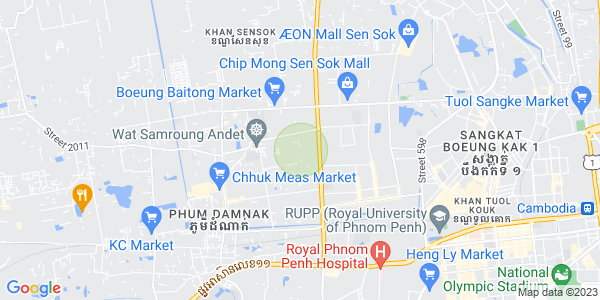 Map of Phnom Penh Thmey, Sen Sok, Phnom Penh