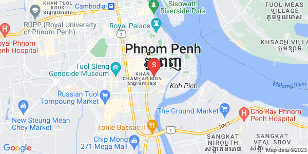 Mapa: Tonle Bassac, Chamkarmon, Phnom Penh
