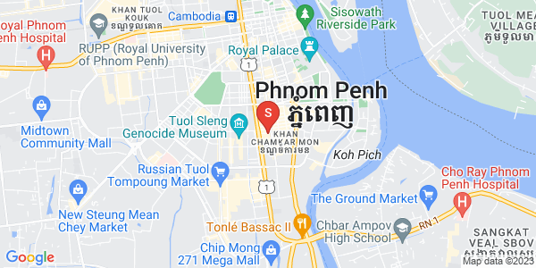 Map of BKK 1, Boeng Keng Kang, Phnom Penh