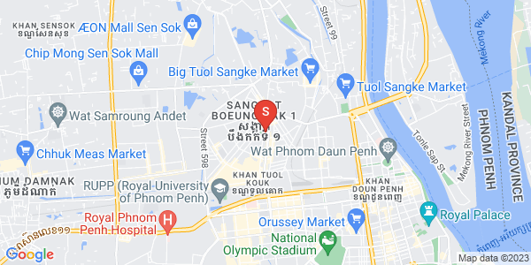 Map of Boeung Kak 1, Toul Kork, Phnom Penh