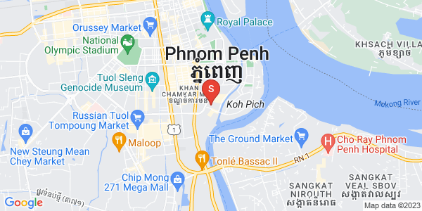 Mapa: Tonle Bassac, Chamkarmon, Phnom Penh