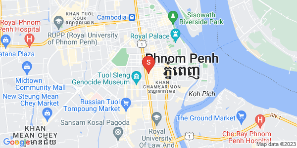 万景岗1分区（BKK1), 波哥堪, 金边地图