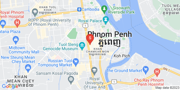 Carte de BKK 1, Boeng Keng Kang, Phnom Penh
