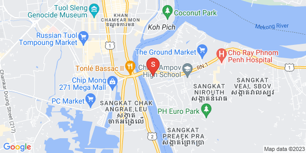 Mapa: ព្រែកបារាំង, Chbar Ampov I, Chbar Ampov, Phnom Penh