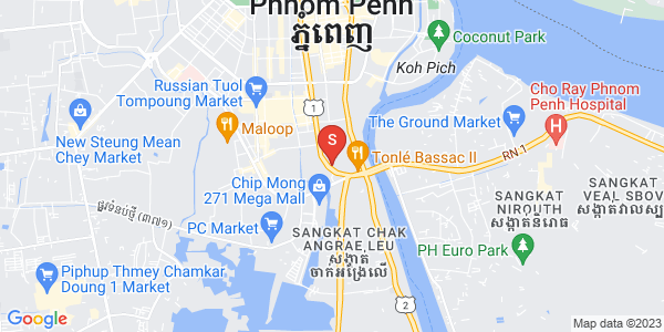 Mapa: Preah Monivong Blvd (93), Phnom Penh, Cambodia 821, 12307, Tonle Bassac, Chamkarmon, Phnom Penh
