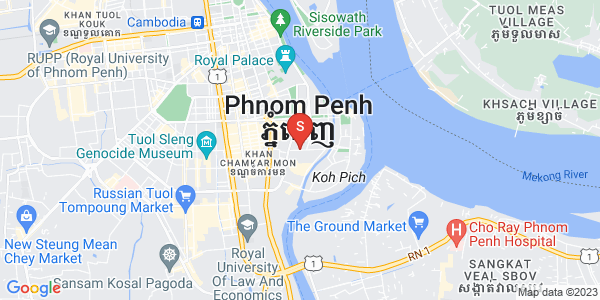 Map of Tonle Bassac, Chamkarmon, Phnom Penh