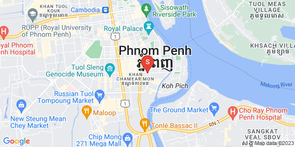 Mapa: Tonle Bassac, Chamkarmon, Phnom Penh