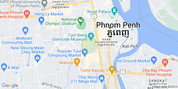 Map of BKK 1, Boeng Keng Kang, Phnom Penh