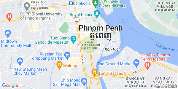 แผนที่ โตนเลบาสัก, จัมการมอน, พนมเปญ