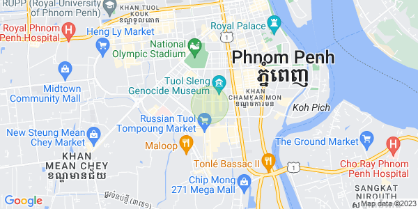 Map of BKK 1, Boeng Keng Kang, Phnom Penh