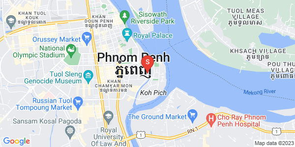 Mapa: Tonle Bassac, Chamkarmon, Phnom Penh