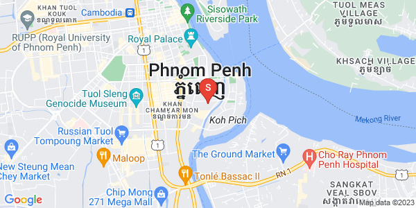 Mapa: Tonle Bassac, Chamkarmon, Phnom Penh