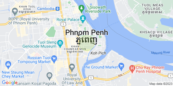 Map of Tonle Bassac, Chamkarmon, Phnom Penh