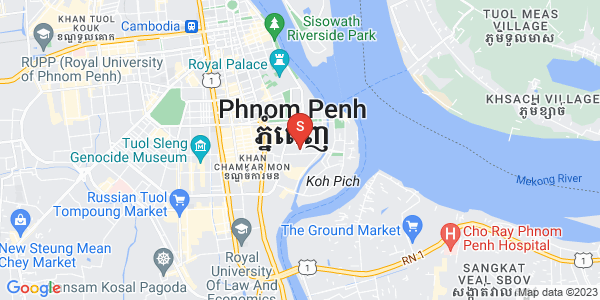 Mapa: Tonle Bassac, Chamkarmon, Phnom Penh