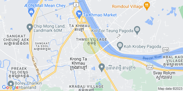 Mapa: Ta Khmao, Ta Khmau, Kandal