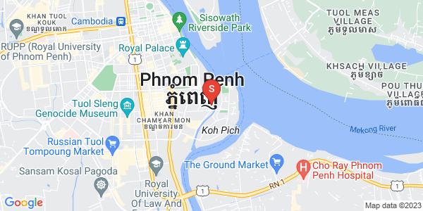 Mapa: Tonle Bassac, Chamkarmon, Phnom Penh