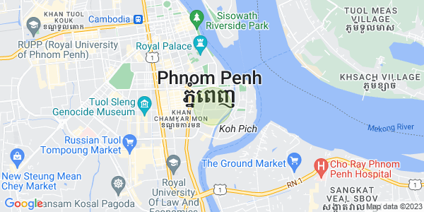 Map of Tonle Bassac, Chamkarmon, Phnom Penh