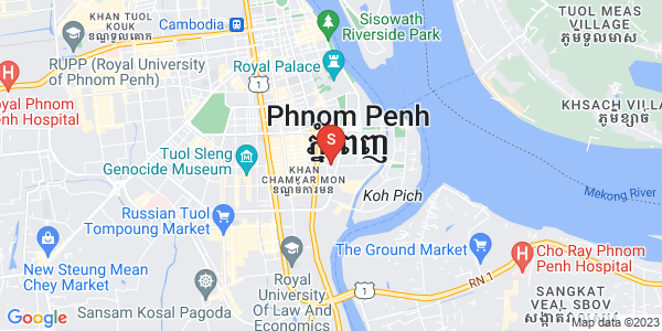 Mapa: Tonle Bassac, Chamkarmon, Phnom Penh