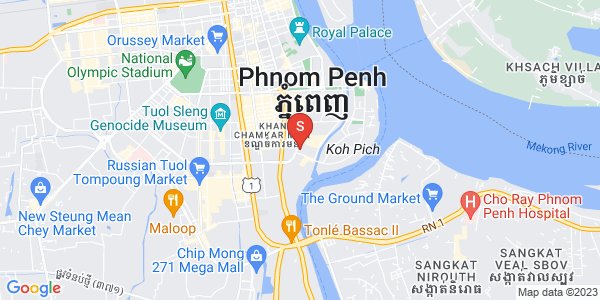 Map of Tonle Bassac, Chamkarmon, Phnom Penh