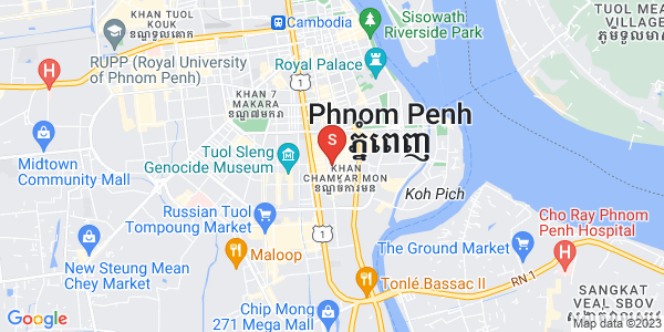 万景岗1分区（BKK1), 波哥堪, 金边地图