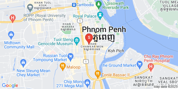 万景岗1分区（BKK1), 波哥堪, 金边地图