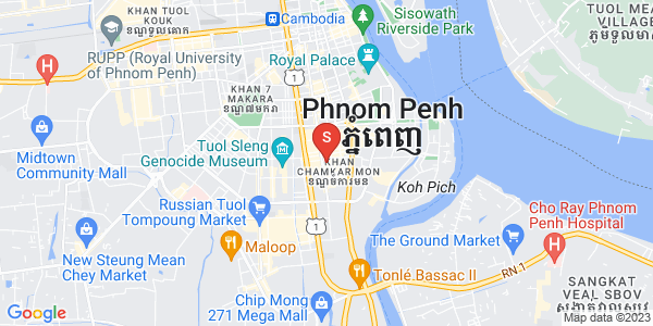 Mapa: BKK 1, Boeng Keng Kang, Phnom Penh