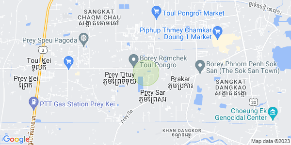 Mapa: Prey Veaeng, Dangkao, Phnom Penh