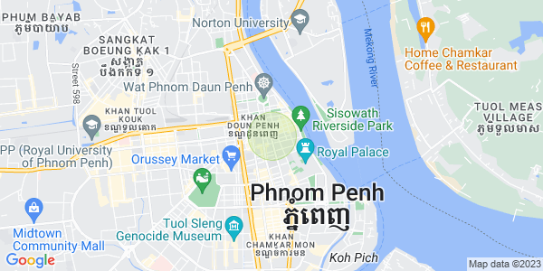 Map of Wat Phnom, Daun Penh, Phnom Penh