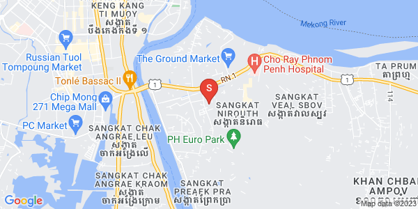 Mapa: Chbar Ampov I, Chbar Ampov, Phnom Penh