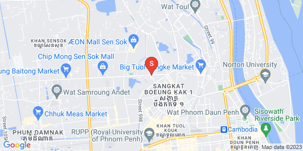 Mapa: Boeung Kak 1, Toul Kork, Phnom Penh