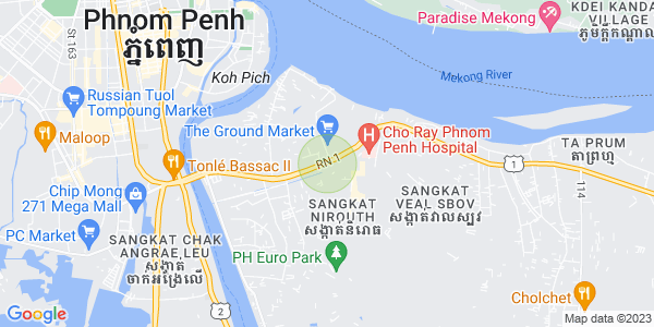 Map of Nirouth, Chbar Ampov, Phnom Penh