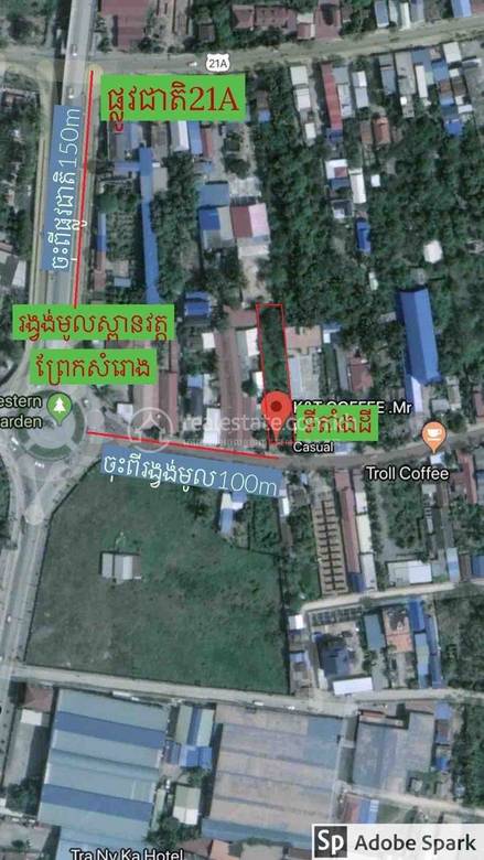 Ta Khmau Pozemky Na prodej in Ta Khmau