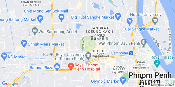 Mapa: Boeung Kak 2, Toul Kork, Phnom Penh