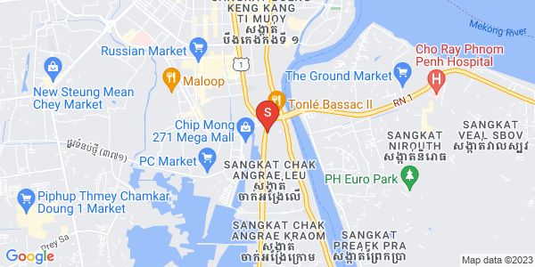ផែនទី meters Samdech Hun Sen Boulevard 60, ចាក់អង្រែលើ, មានជ័យ, ភ្នំពេញ