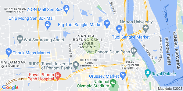 Map of Boeung Kak 1, Toul Kork, Phnom Penh