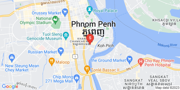 Map of Tonle Bassac, Chamkarmon, Phnom Penh